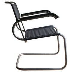 Marcel Breuer B55 Bauhaus Tubular Armchair for Tecta