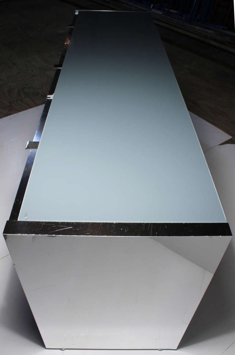 Ello Chrome Dresser Sideboard Cabinet - milo baughman / paul evans style 1