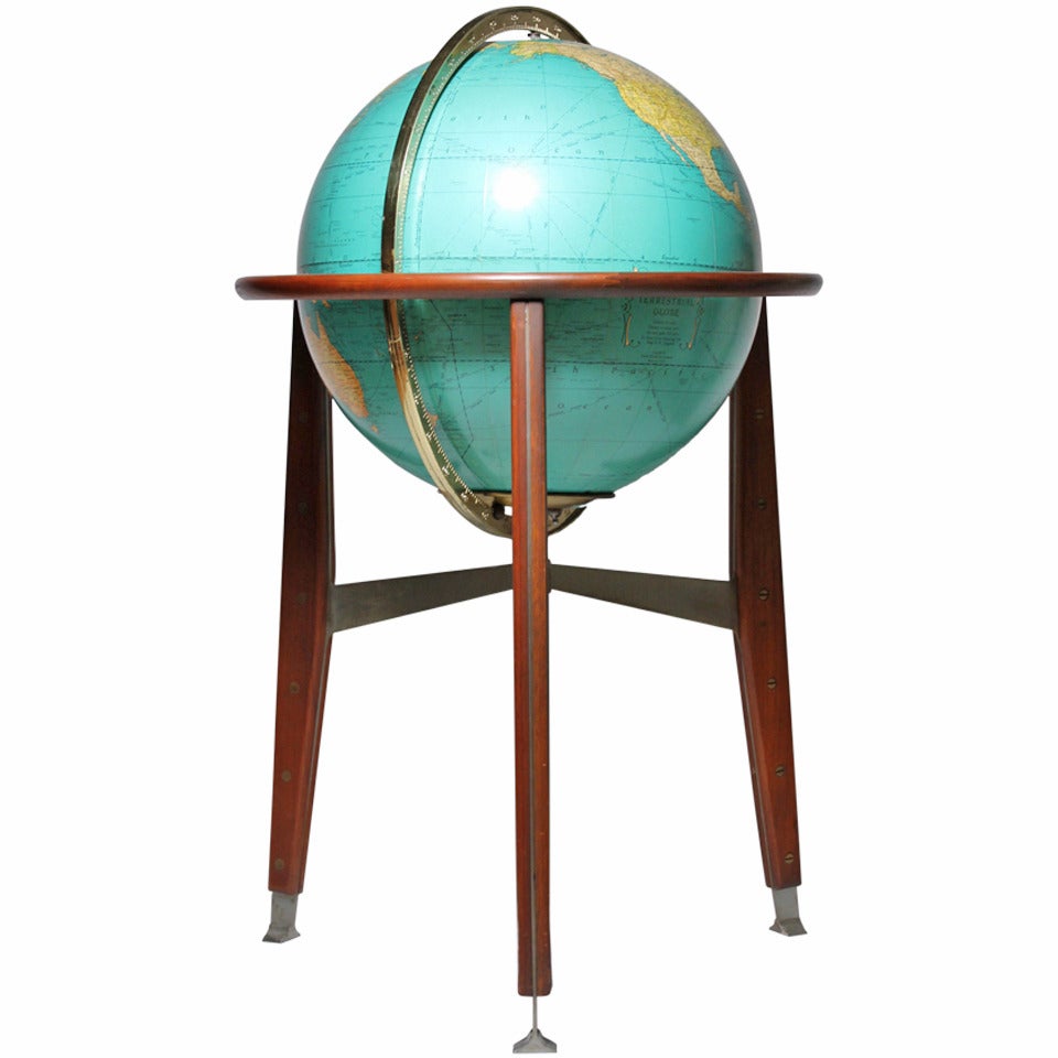 Illuminated Globe Lamp attributed to Edward Wormley Dunbar