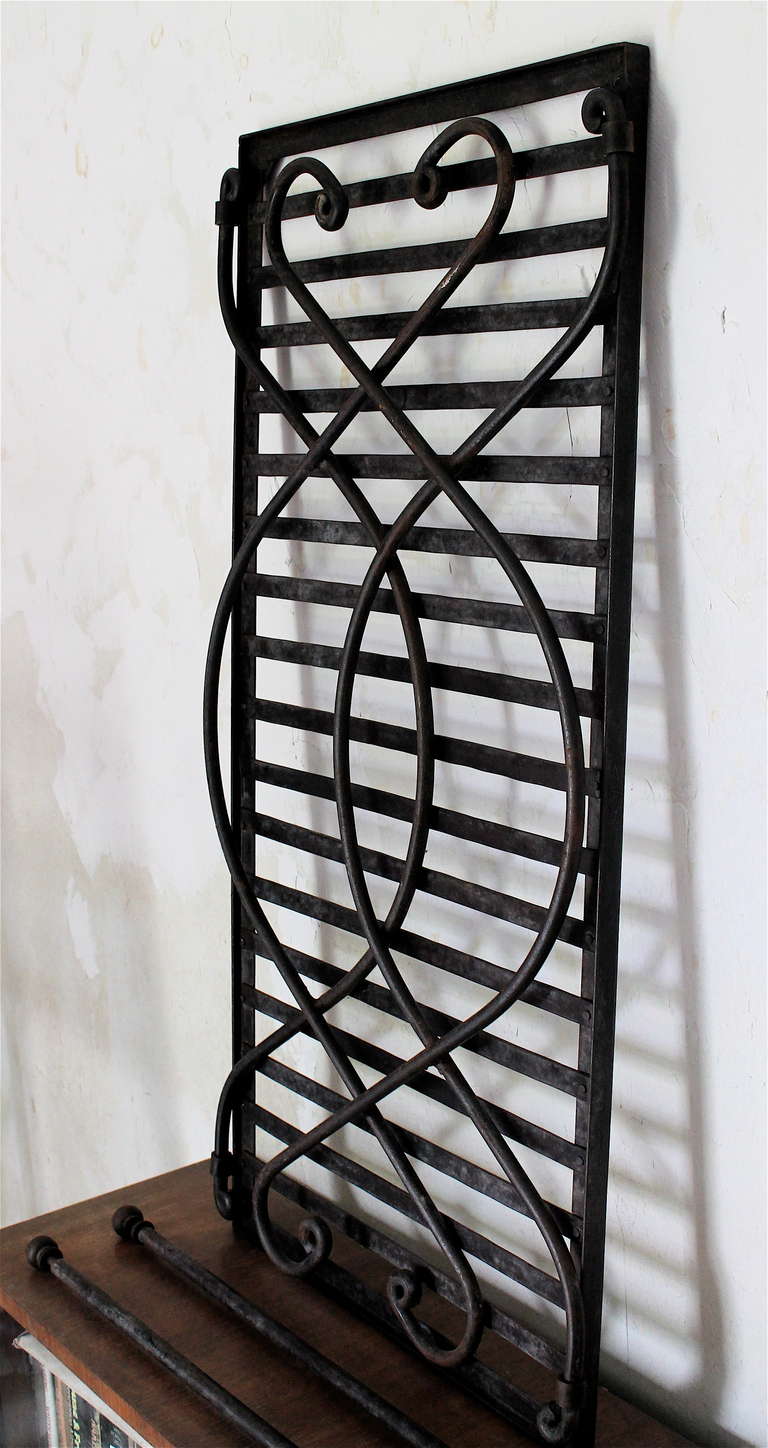 Wrought Iron and Glass Folding Baker's 