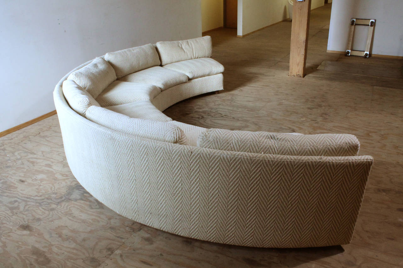 milo baughman circular sofa