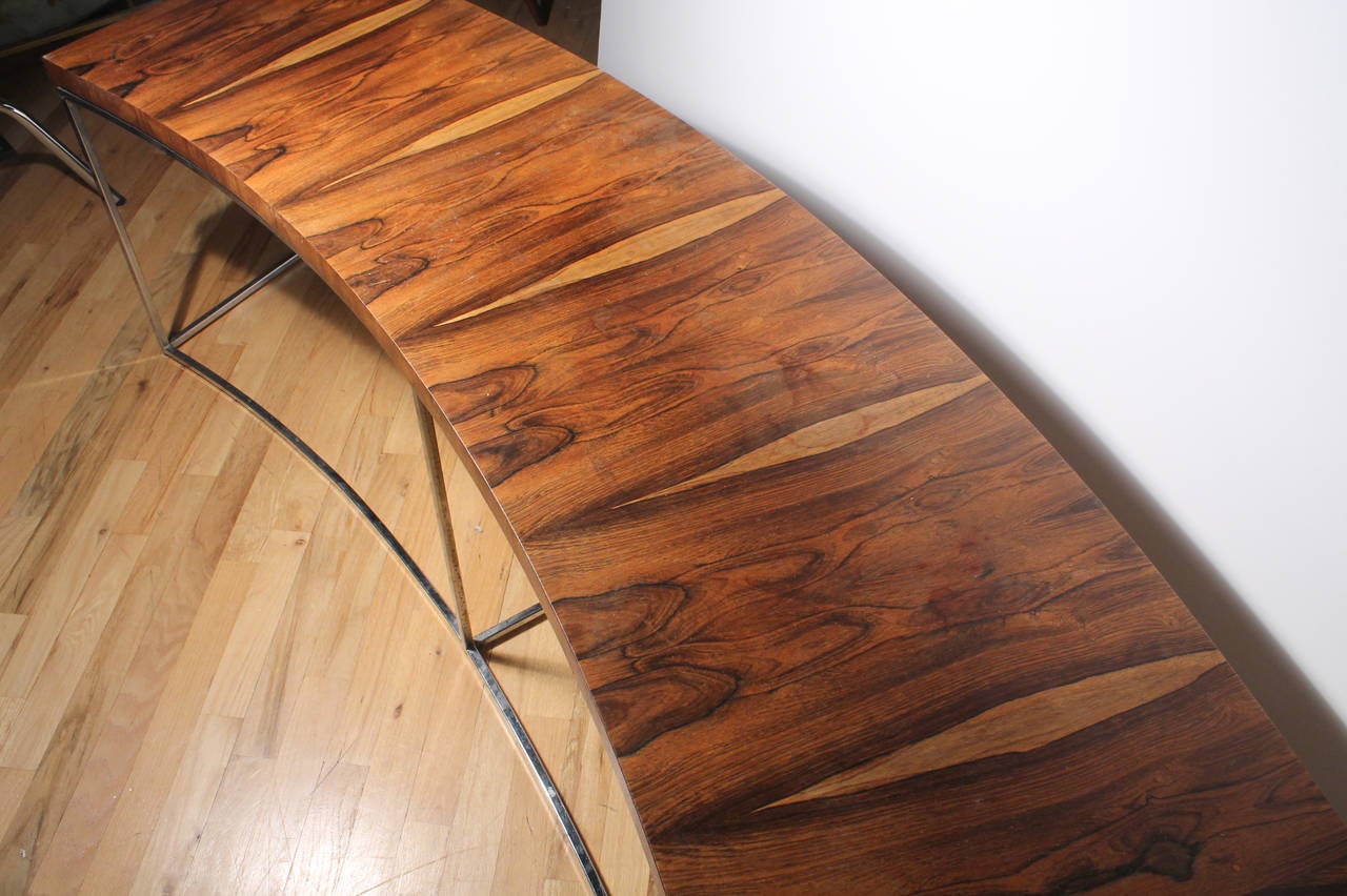 curved sofa table