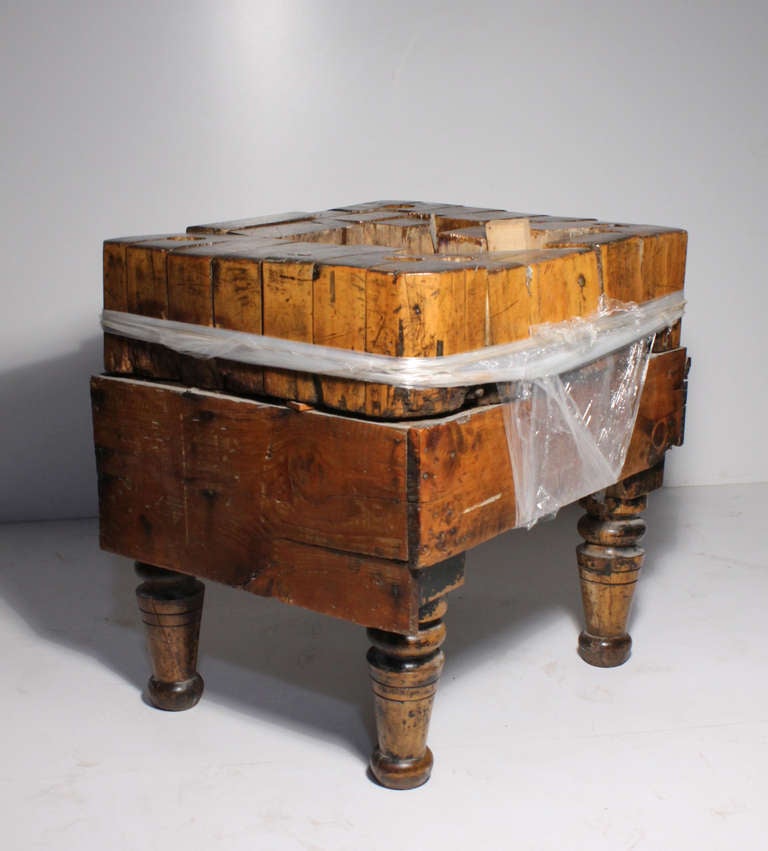 Unknown Early Wood Butchers Block Table