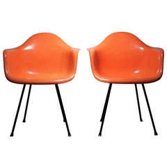 Charles Eames for Herman Miller Early Pair of Dax Transitional Shell Chairs 5