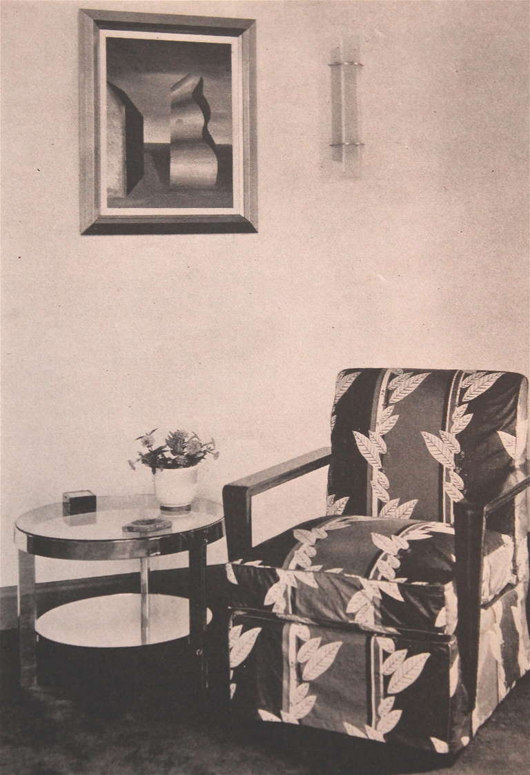 Circa 1928 Donald Deskey Treitel Gratz Moderne Steel and Glass Coffee Table 1