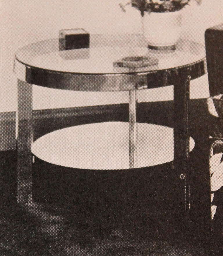 Circa 1928 Donald Deskey Treitel Gratz Moderne Steel and Glass Coffee Table 2
