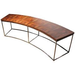 Milo Baughman Rosewood Curve Sofa or Console Table