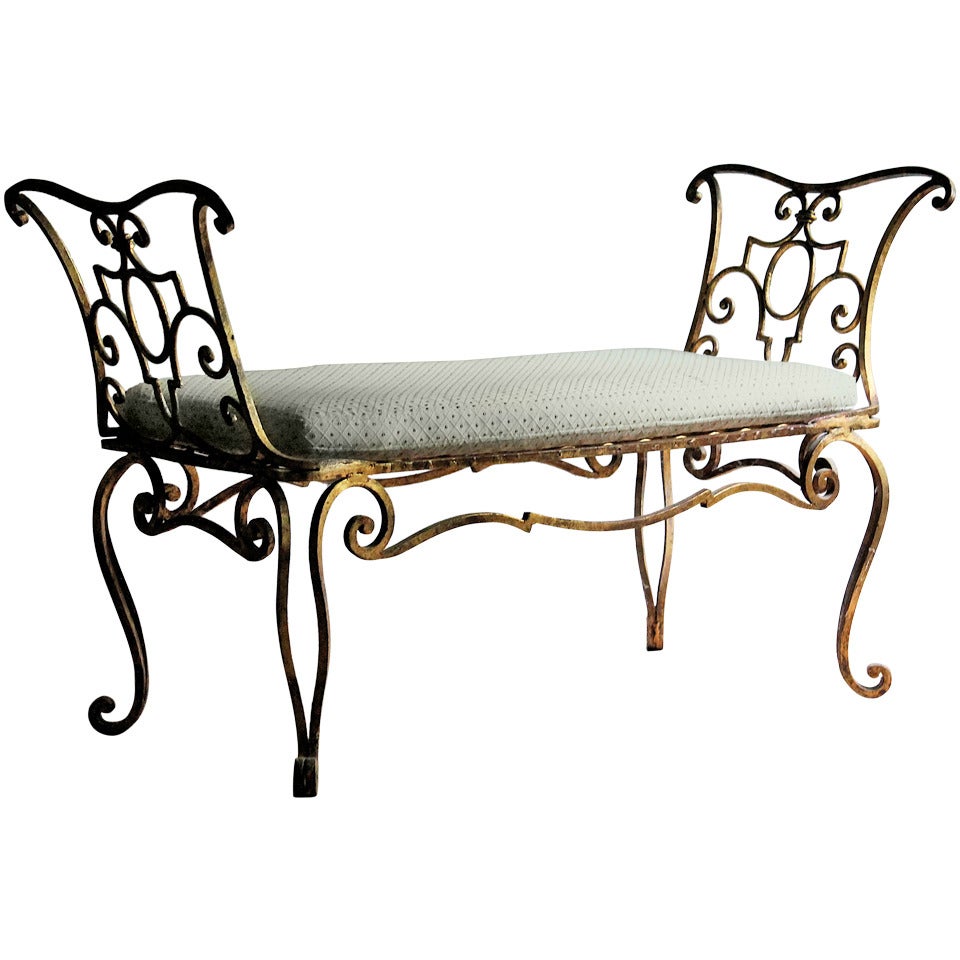 Jean-Charles Moreux Wrought Iron Settee
