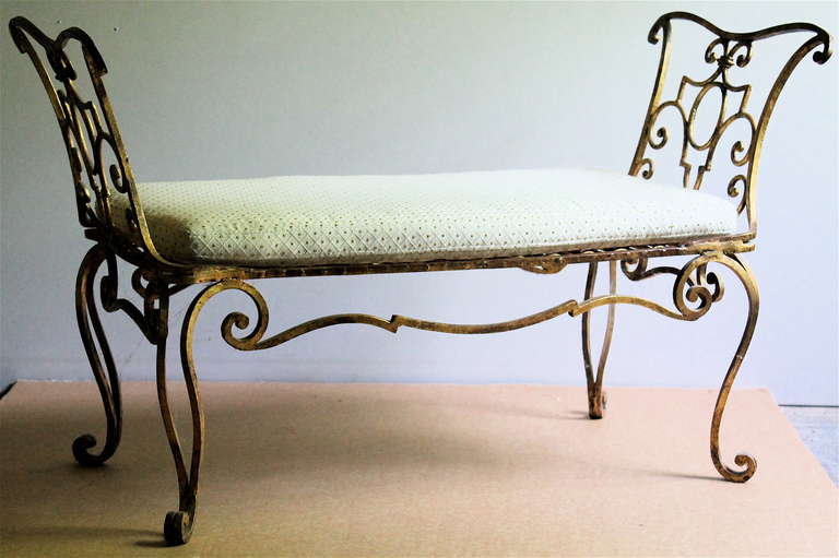 Art Deco Jean-Charles Moreux Wrought Iron Settee