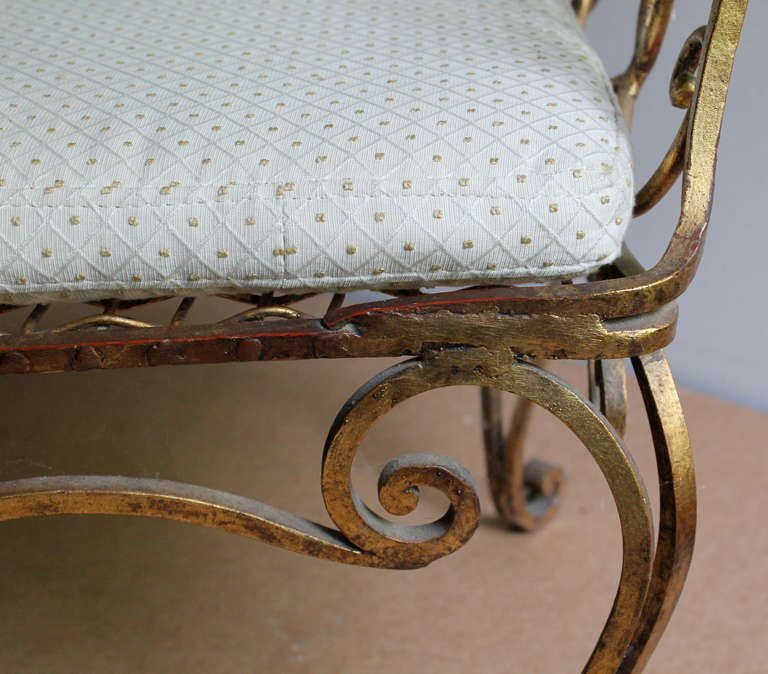 Jean-Charles Moreux Wrought Iron Settee 1
