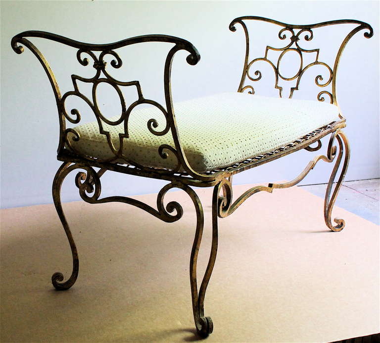 Jean-Charles Moreux Wrought Iron Settee 2