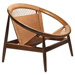 Danish Modern Ringstol Chair by Illum Wikkelso / style Hans Wegner Fin Juhl