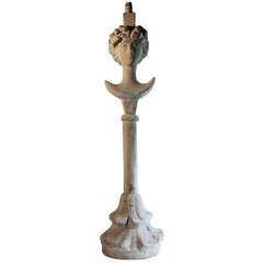 After Giacometti for Jean-Michel Frank Plaster Table Lamp 9