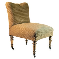 Herter Brothers Upholstered & Gilded Side Chair