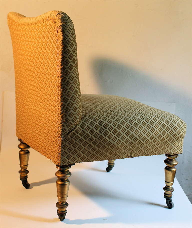 Aesthetic Movement Herter Brothers Upholstered & Gilded Side Chair