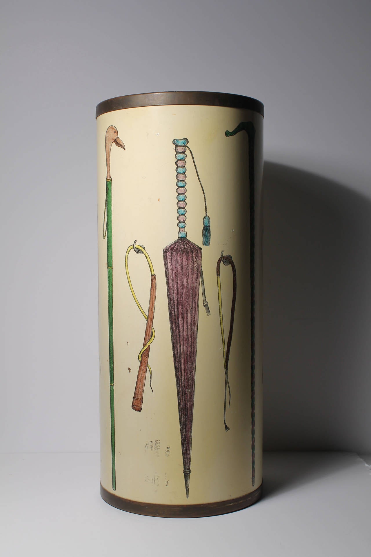 Italian Beautiful Vintage Umbrella Stand by Bucciarelli Milano Italy / Piero Fornasetti