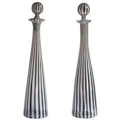 Pair of Venini Carafes "Morandiane" by Gio Ponti 7