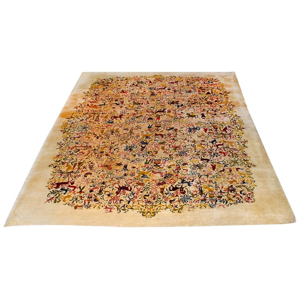 Olga Fisch Carpet "Caceria" Hungary Ecuador C.1950 12' x 9'