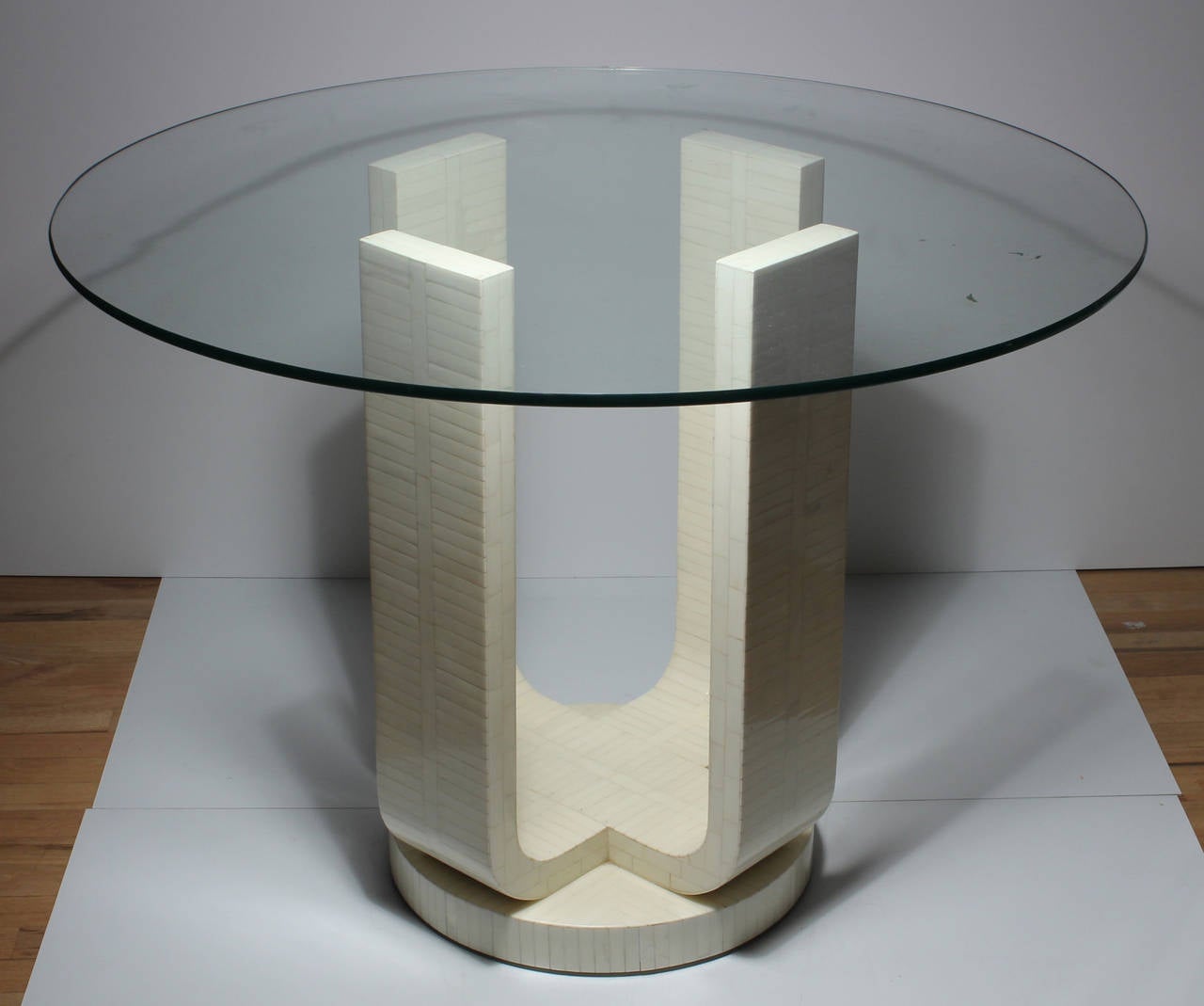 Mid-Century Modern French Deco Style Dinette Table by Enrique Garcia in the Manner of Karl Springer For Sale