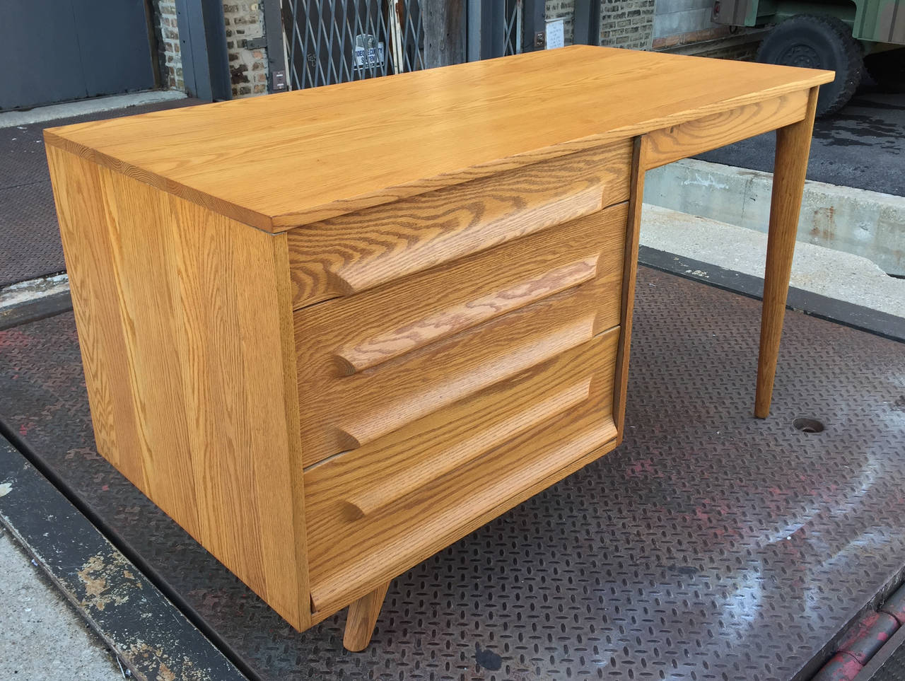 Mid-Century Modern Sculptural Desk / Vanity by Jack Van der Molen - Style Paul Laszlo and Nakashima