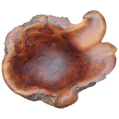 Mark Lindquist early large and important Turned Cherry Burl Wood Bowl