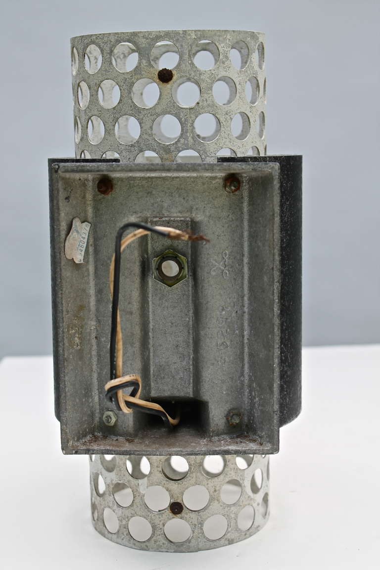 Lightoiler 50 s Perforated Metal Wall Sconce at 1stdibs