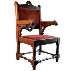 American Renaissance "Gothic" Arm Chair