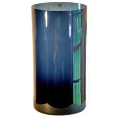 Kaj Franck Nuutajarvi Notsjo 16" Cobalt Blue Cylindrical Glass Vase