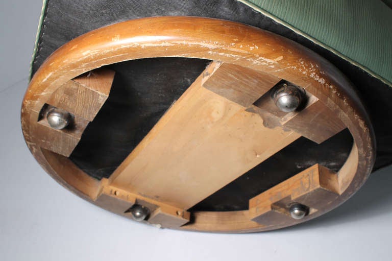 American Milo Baughman Attributed Gliding / Swivel Barrel Back Club Chairs For Sale