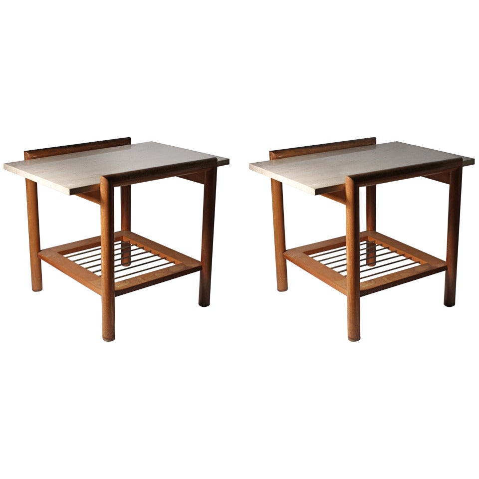 Vintage End Tables/ Nightstands in Manner of Robsjohn-Gibbings