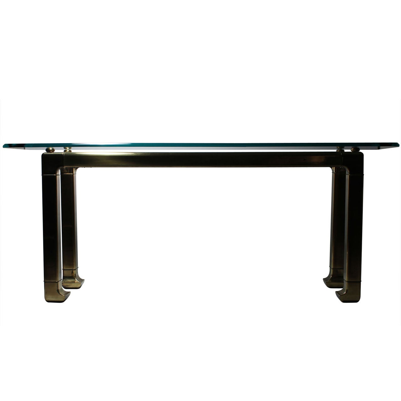 Mastercraft Glass Console Table in the asian oriental taste