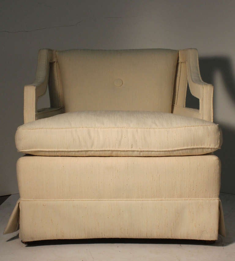 Mid-Century Modern Hollywood Regency Decorator Mid-Century Open Arm Lounge Chairs