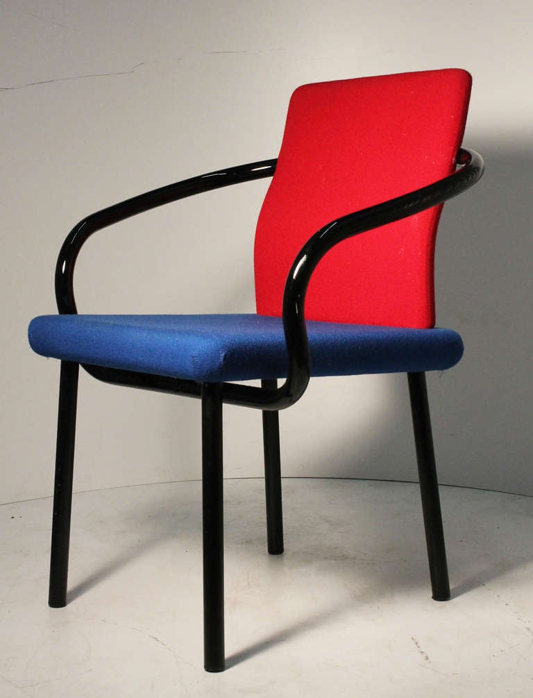 Set of Ettore Sottsass Memphis Armchairs for Knoll In Good Condition In Chicago, IL