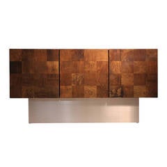 Milo Baughman Patchwork Sideboard Cabinet Credenza Buffet / style of dunbar