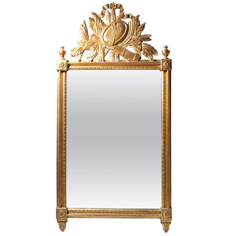 Vintage Italian Gilt Wall Mirror For Sale at 1stDibs