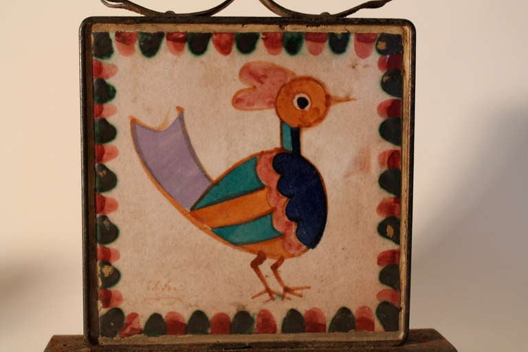 Art déco Irene Kowaliska I.C.S. Industria Ceramica Salernitana Carreaux montés