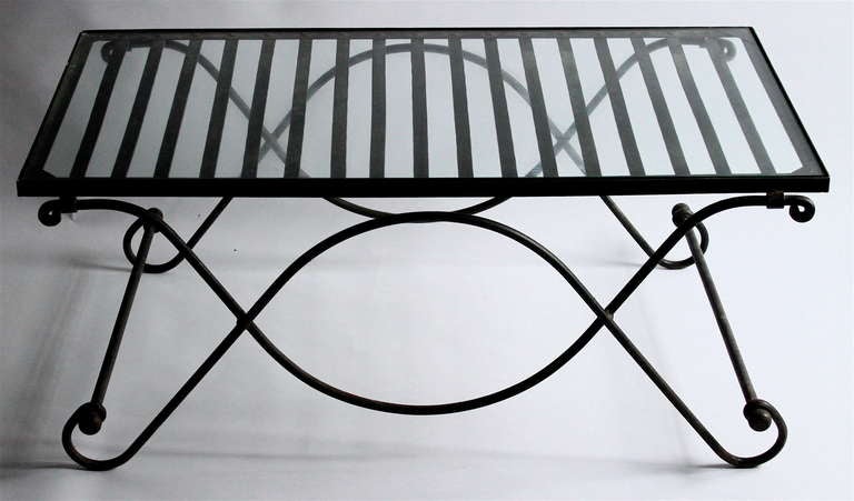 Campaign Wrought Iron and Glass Folding Baker's 