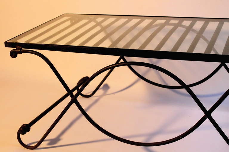 Wrought Iron and Glass Folding Baker's 