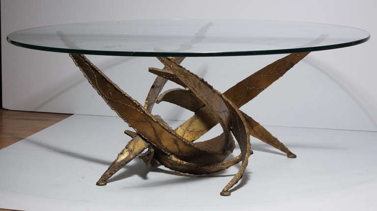 Mid-Century Modern Silas Seandel Brutalist coffee table - Manner of Paul Evans For Sale