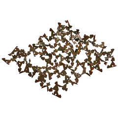 Polychrome Brutalist Wall Mount Sculpture 2