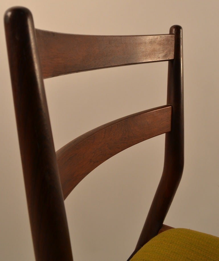 Six Rosewood Dining Chairs Arne Vodder for Sibast 4