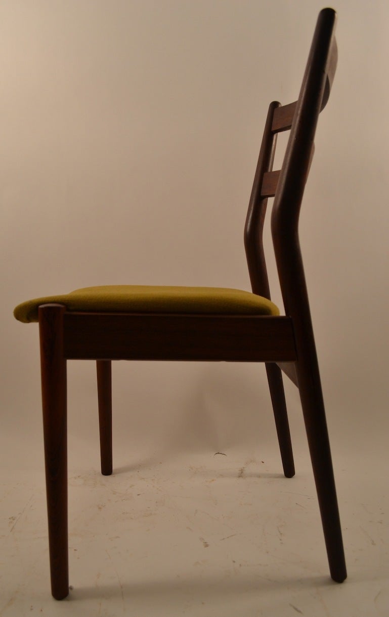 Six Rosewood Dining Chairs Arne Vodder for Sibast In Excellent Condition In New York, NY