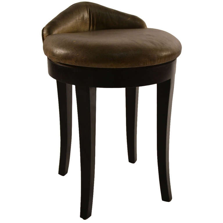 Art Deco Swivel Vanity Stool by Samuel Marx at 1stdibs Art Deco Swivel Vanity Stool by Samuel Marx at 1stdibs