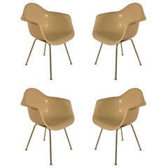 Used Set of Four Charles and Ray Eames for Herman Miller Fiberglass Shell Chairs