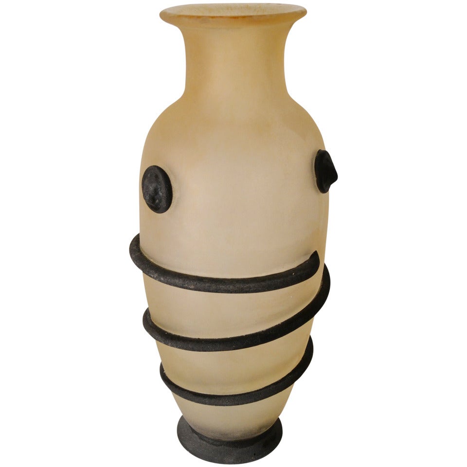 Rare Monumental Ermanno Nason Scavo Vase for Pauly Compagnia For Sale