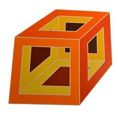 Hard Edge Geometric Asymmetrical Painting  Ca 1970's