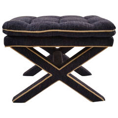 Classic "X" stool attributed to Billy Baldwin