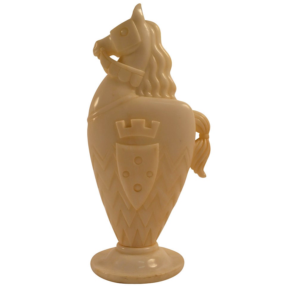 Alabaster Lamp in the form of a Knights Horse