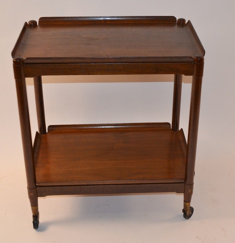 Wood Folding Serving Cart with removable Trays By John Stuart