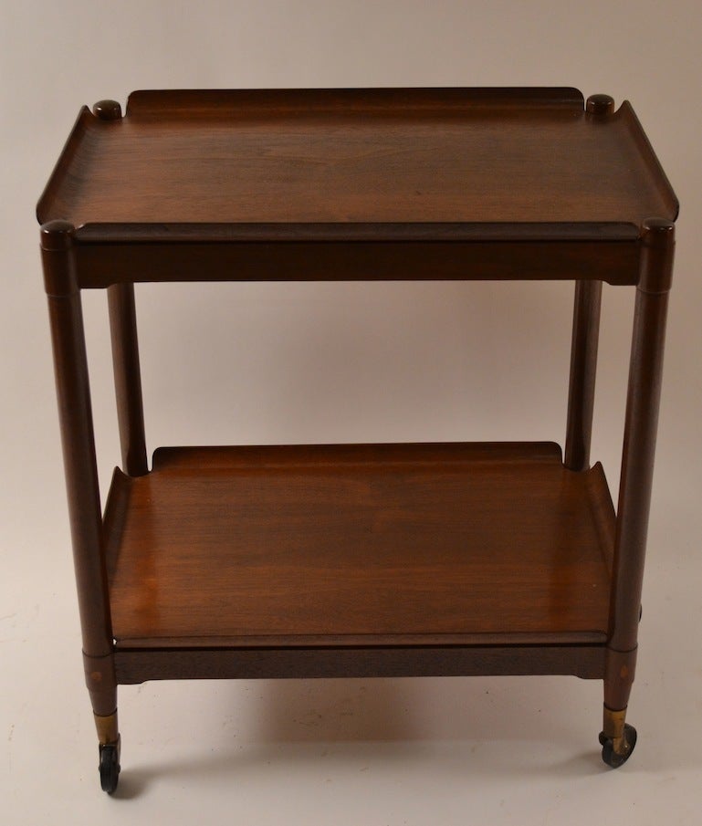 American Folding Serving Cart with removable Trays By John Stuart